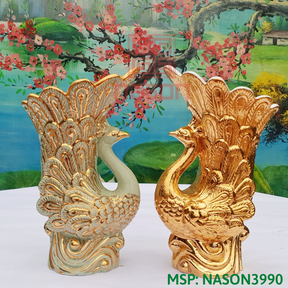 Bình Hoa Dát Vàng 24K