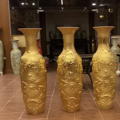 Đôi Lục Bình Dát Vàng 24k