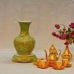 Bình Hoa Dát Vàng 24K